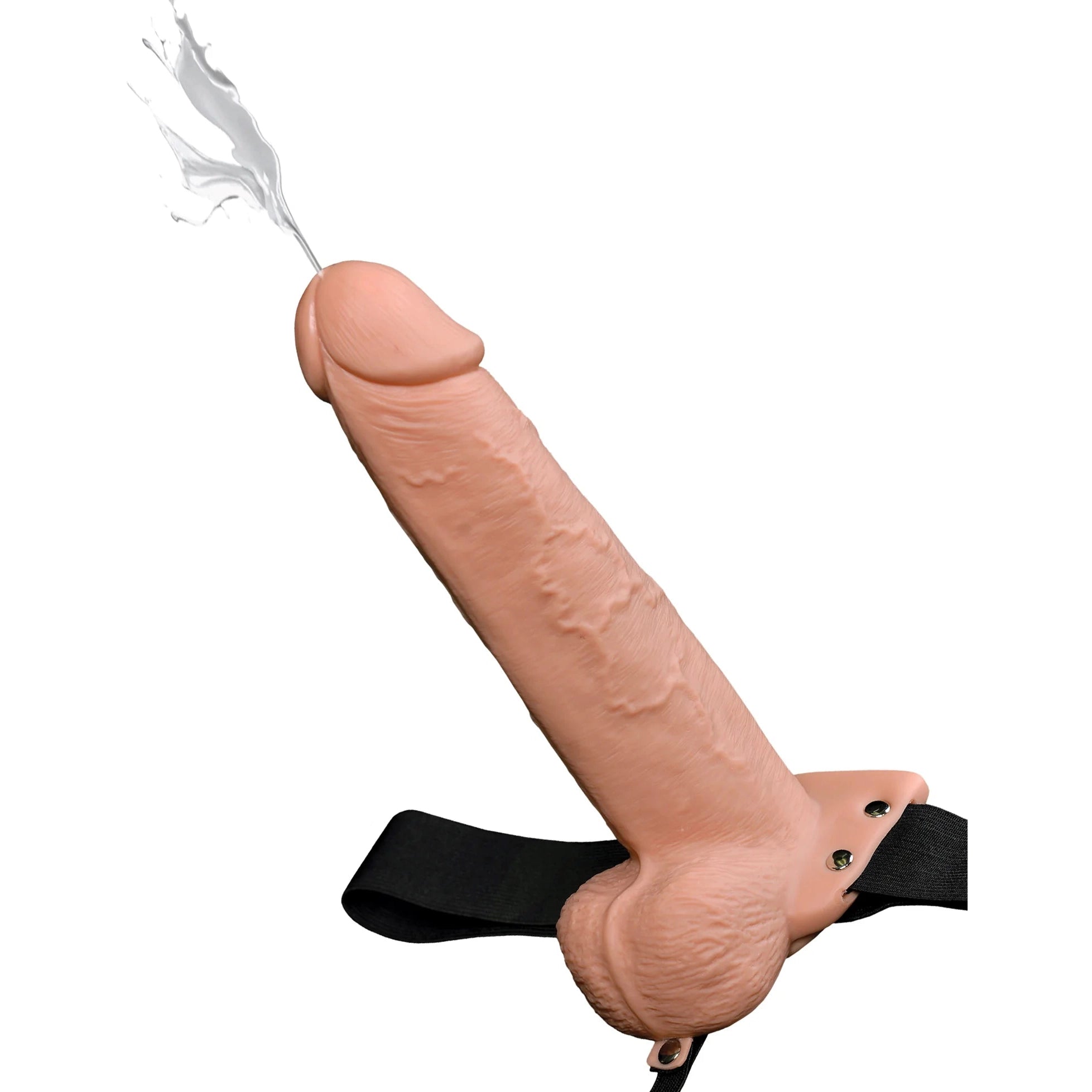 9 Inch Hollow Squirting Realistic Strap-On with Balls