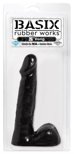 Basix Rubber Works - 8 Inch Dong - Black