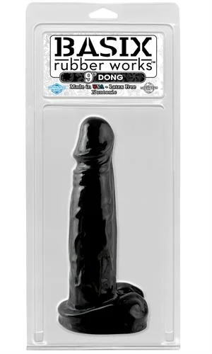 Basix Rubber Works - 9 Inch Dong - Black