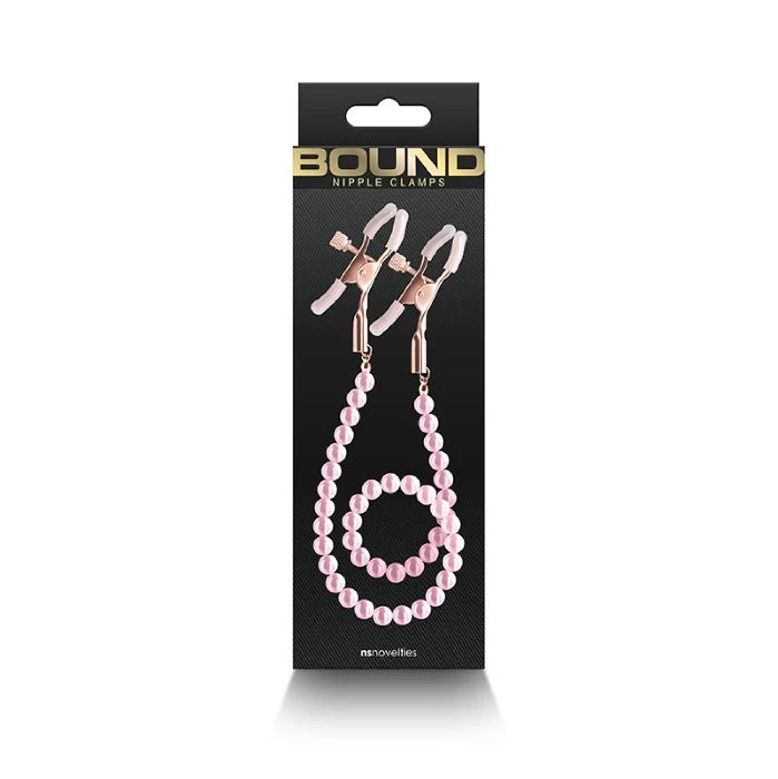 Bound ''DC1'' Beads Nipple Clamps -Pink