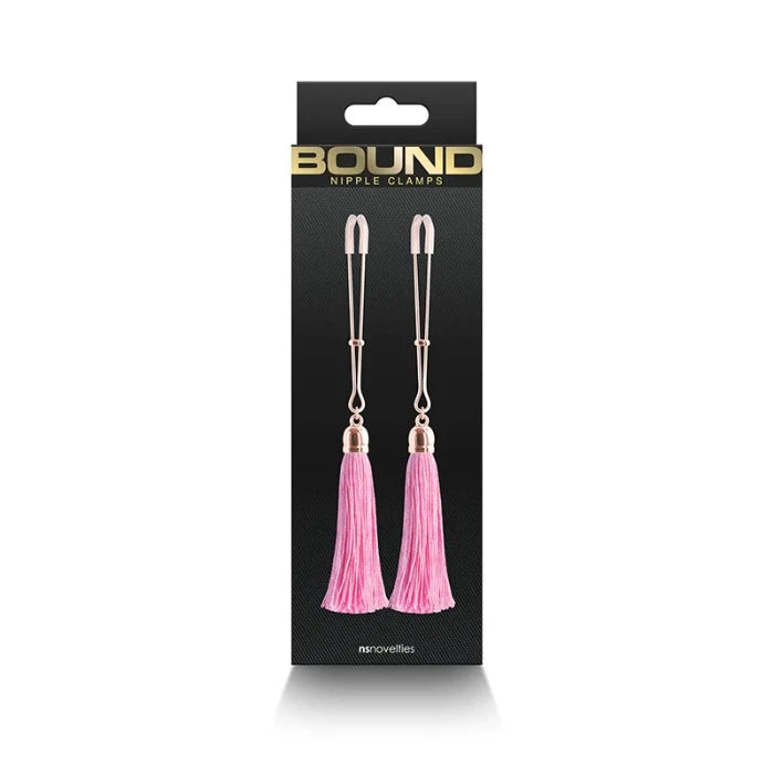 Bound ''T1'' Tassel Nipple Clamps –Pink