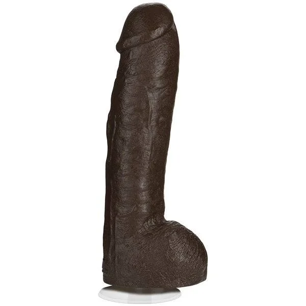 Doc Johnson Realistic Bam Moulded Cock With Autographed Photo Black 13In