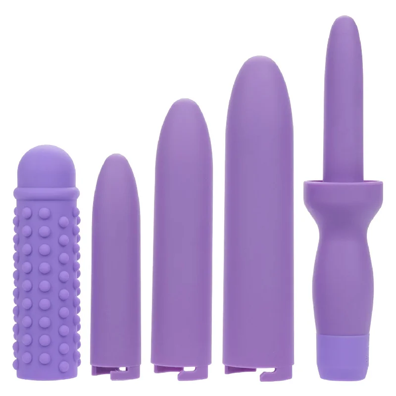 Dr. Laura Berman Rechargeable Dilators Set of 4  Locking Sizes Plus Sleeve - Purple