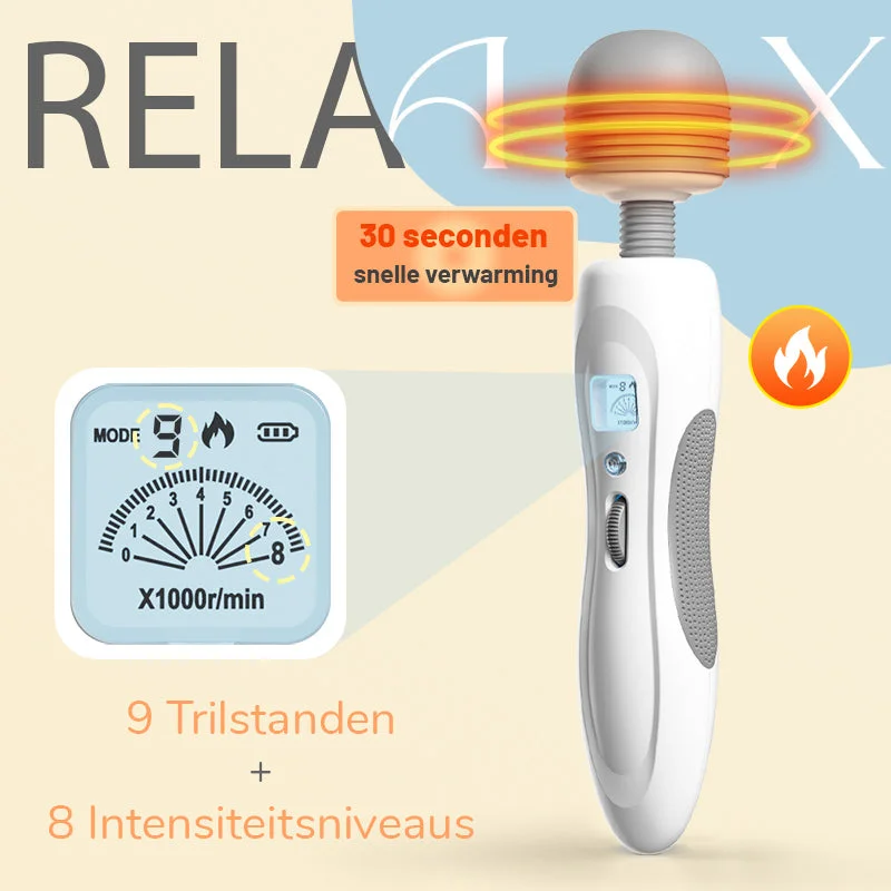 Draagbare lichtgewicht Magic Wand met 8 vibraties en 9 snelheden Buigbare massager