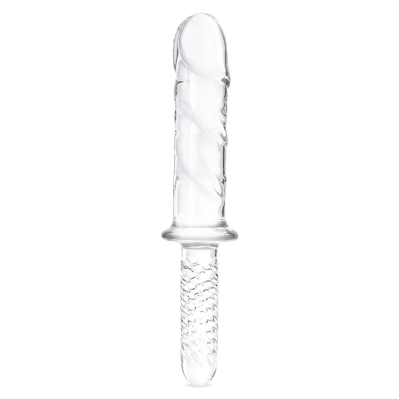 Glas 11Inch Girthy Cock Double Ended With Handle Grip