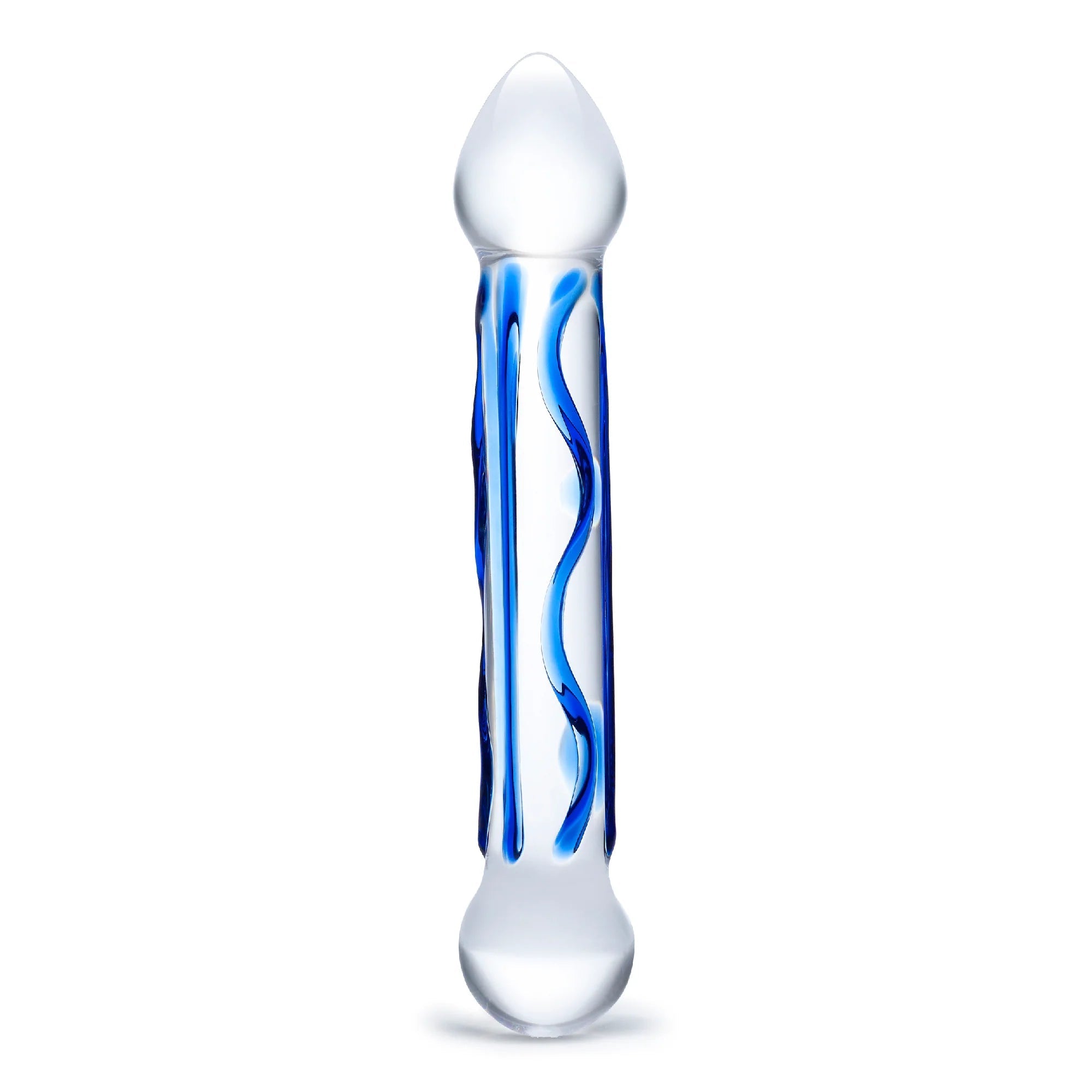 6.5 Inch Tip Textured Glass Dildo