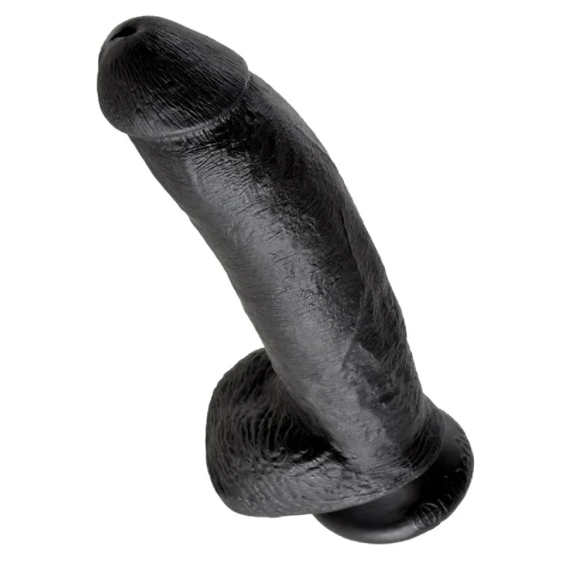 King Cock 9Inch Cock With Balls - Black