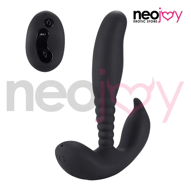 Neojoy Anal Pleasure Dual Vibrating Prostate Stimulator - Black