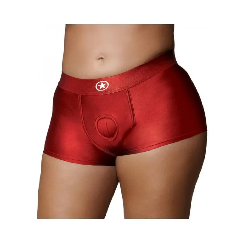 Ouch! Vibrating Strap-on Boxer Red Xl/xxl