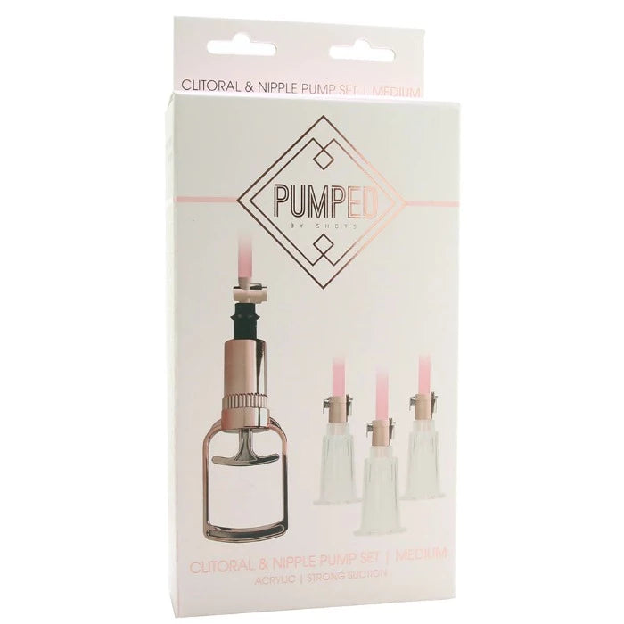 Pumped Clitoral & Nipple Pump Set -Rose Gold