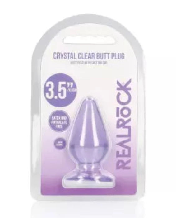 RealRock 4.5" Clear Anal Plug -Purple