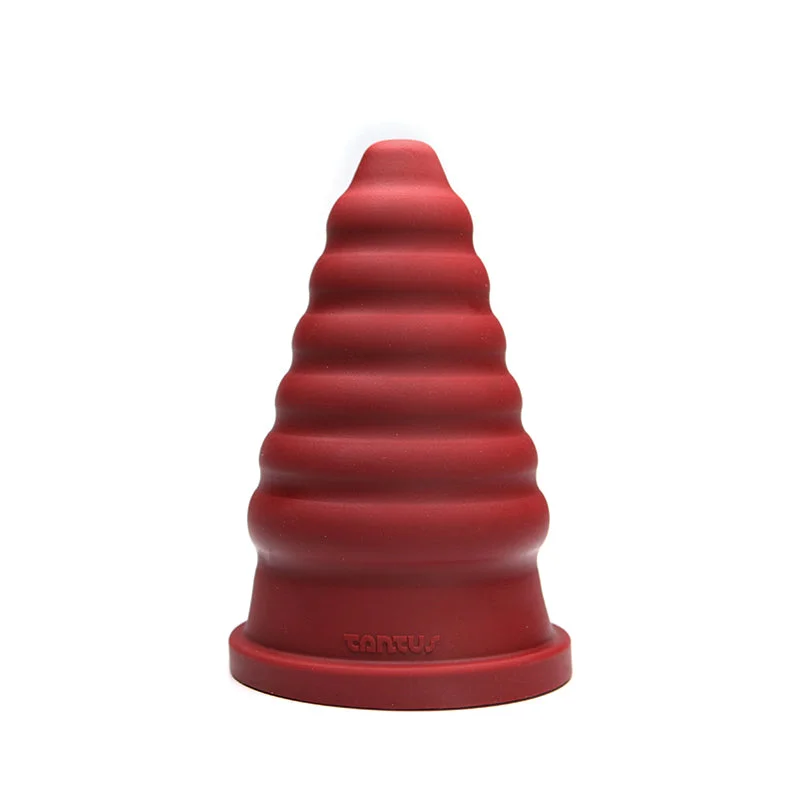 Tantus Cone Ripple Dildo Ruby (Box)