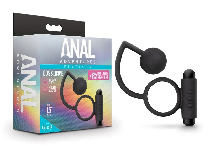 Anal Adventures Platinum By Blush® | Ball Black 9.75-Inch Anal Plug