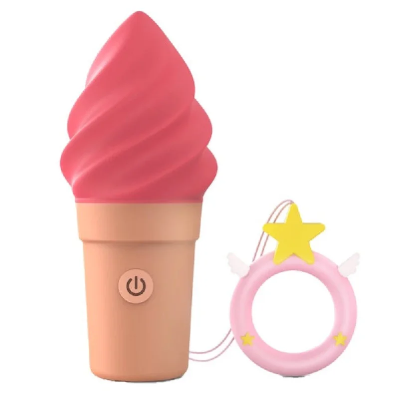 Cand'Ice Ice Cream Cone Clitoral Vibrator - Raspberry