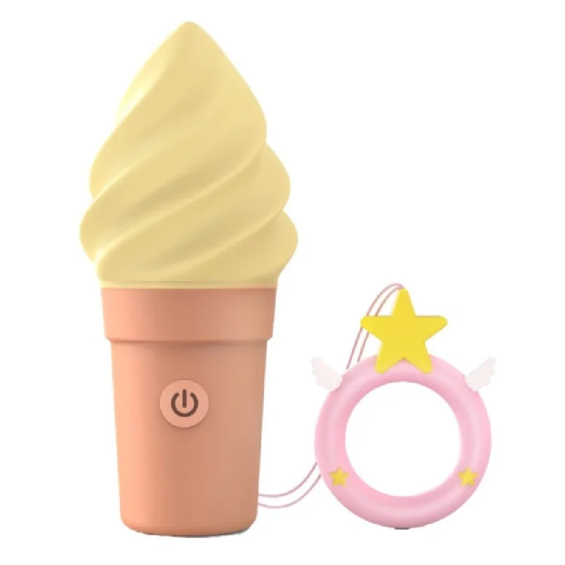 Cand'Ice Ice Cream Cone Clitoral Vibrator - Vanilla