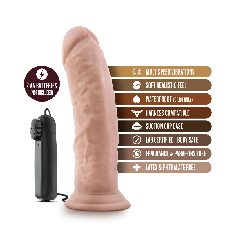 Dr. Skin By Blush® | Dr. Joe Realistic Vanilla 8.2-Inch Long Remote Control Vibrating Dildo With Suction Cup Base