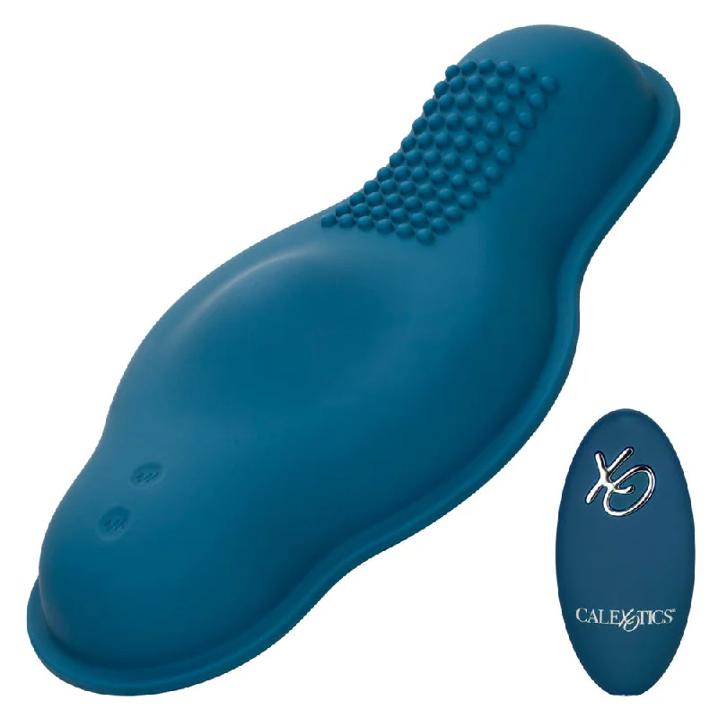 Dual Rider Bump & Grind Rechargeable Grinding Vibrator with Remote Control - Blue