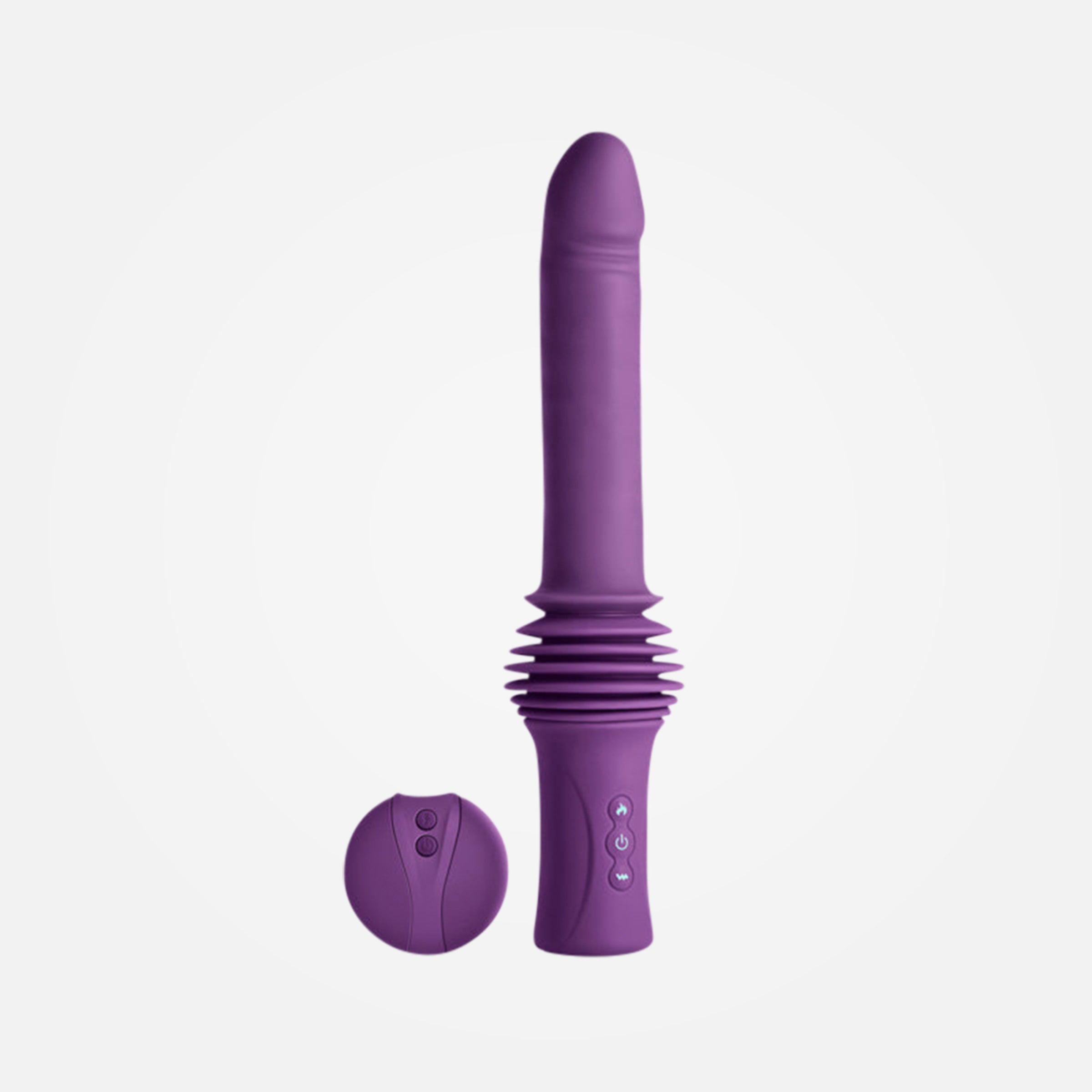 INYA Super Stroker - Purple Rechargeable Thrusting Vibrator with Remote Control + Stand