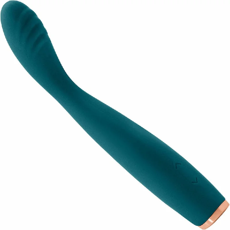 Luxe Lillie Silicone Rechargeable Vibrating Slim Wand Massager - Teal