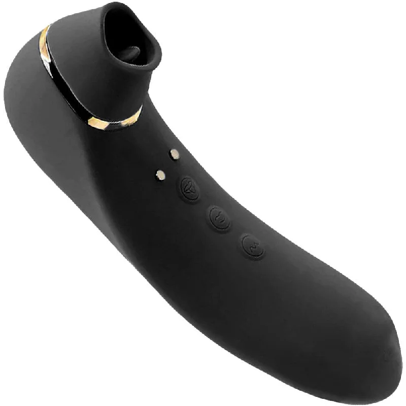 Nü Sensuelle Trinitii 26-Function Rechargeable Flickering Tongue Vibrator -  18K Gold &Black