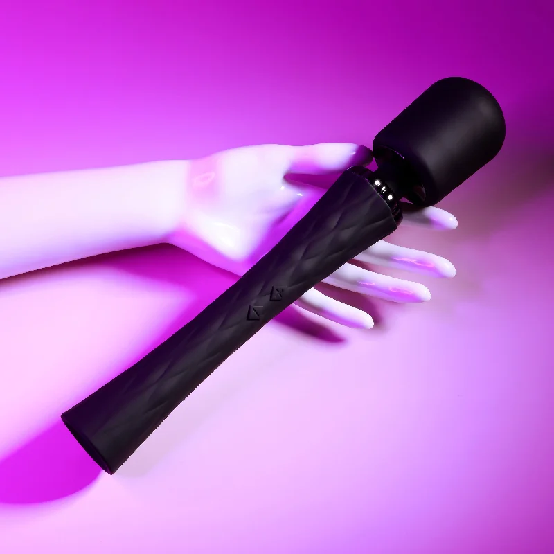 Playboy Royal Rechargeable Black Silicone Wand Vibrator