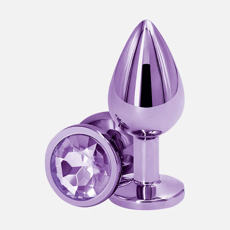 Rear Assets Medium Non Vibrating Anal Plug - Purple