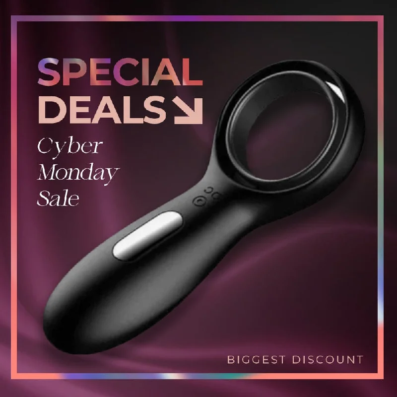 Sleek Black Ring Vibrating Silicone|/|Toys Vibration