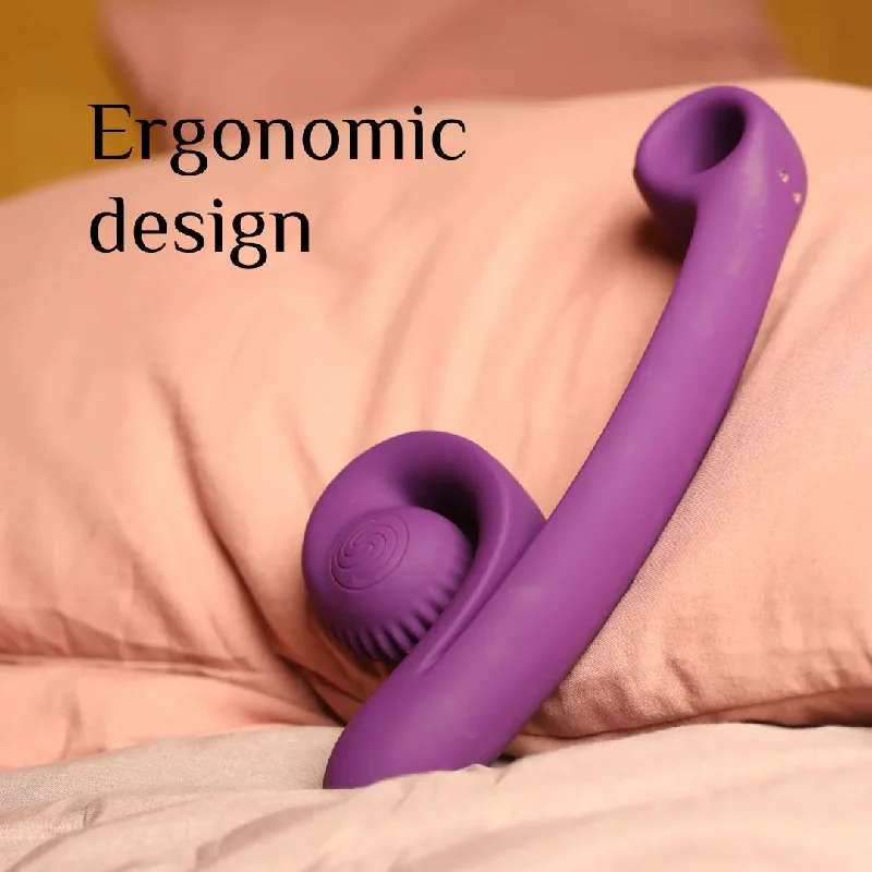 Snail Vibe Curve Ultra Powerful 2 Motor Dual Stimulating Vibrator - Purple