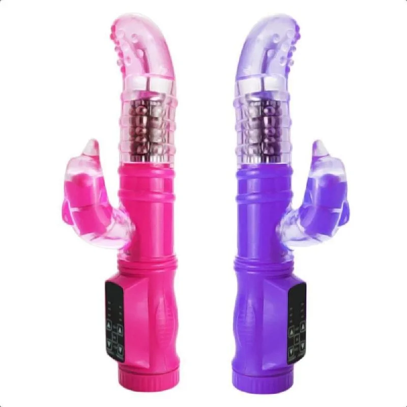 Vigorous 12-Speed Rotating Rabbit Vibrator|/|Tapping Jack Ears Rabit