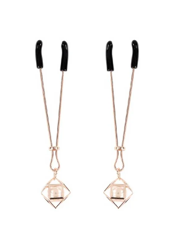 Brat Pearl Nipple Clips - Rose Gold