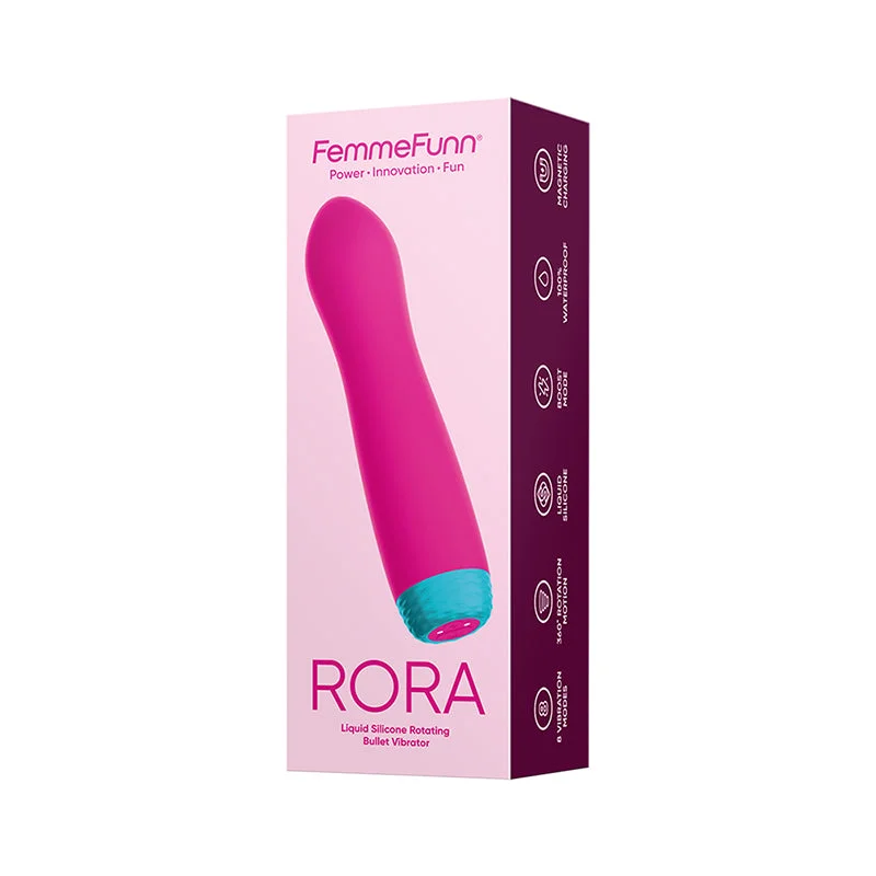 FemmeFunn Rora Rechargeable Silicone Rotating Vibrator Pink