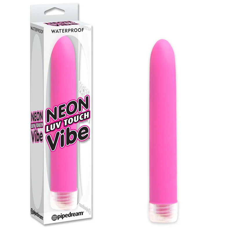 Pipedream Neon Luv Touch Vibe Waterproof Slimline Vibrator Pink