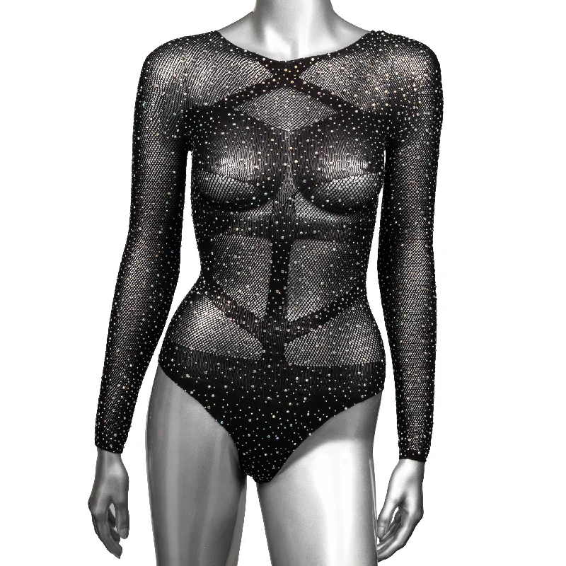 Radiance Long Sleeve Body Suit - One Size - Black