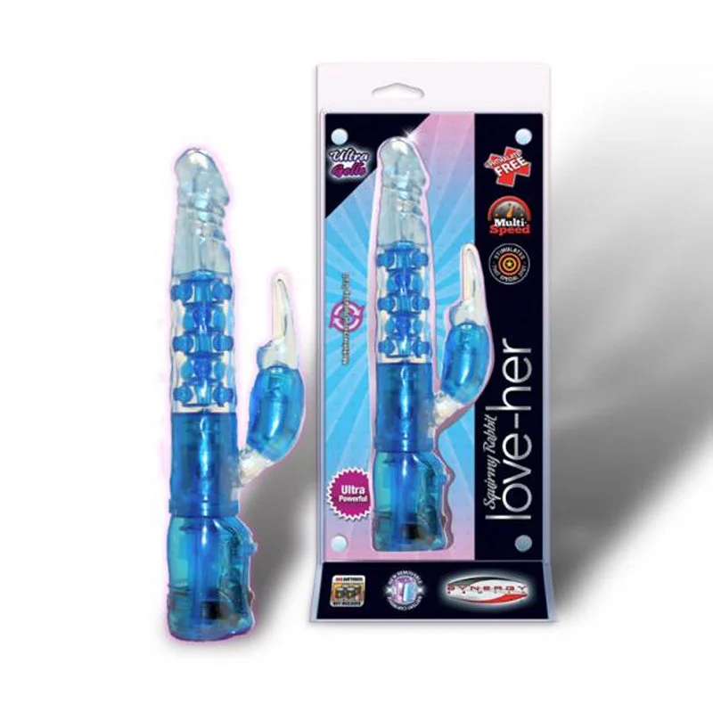 Squirmy Rabbit Lover Blue Vibrator