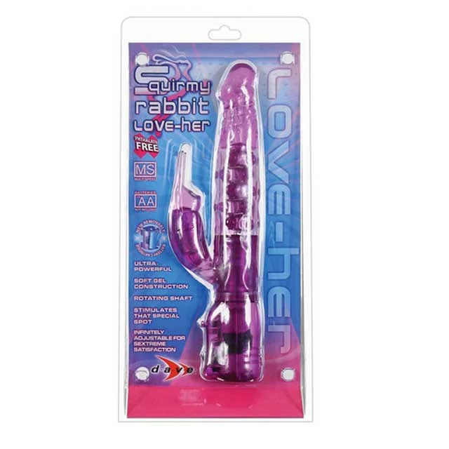 Squirmy Rabbit Lover Purple Vibrator