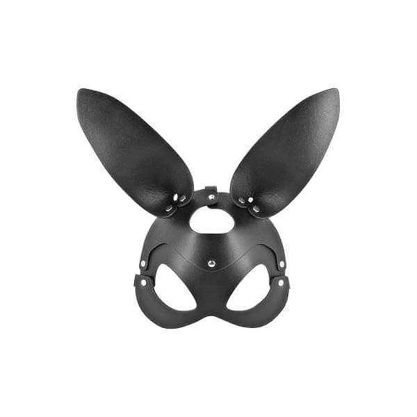 Adjustable Faux Leather Bunny Mask