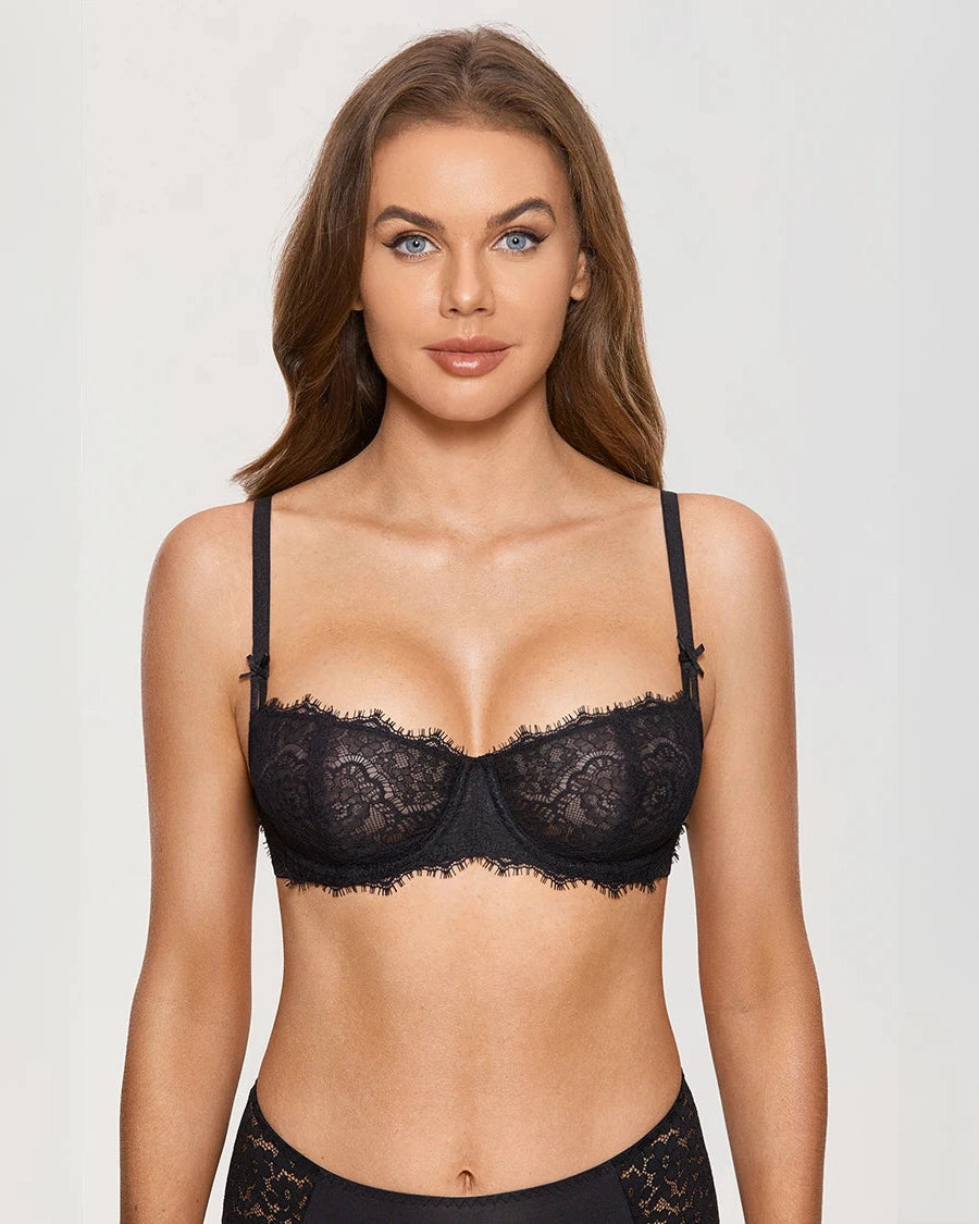 Lace Balconette Bra Push Up