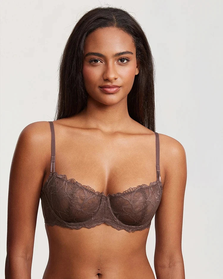 Lace Balconette Wired Push Up Bra