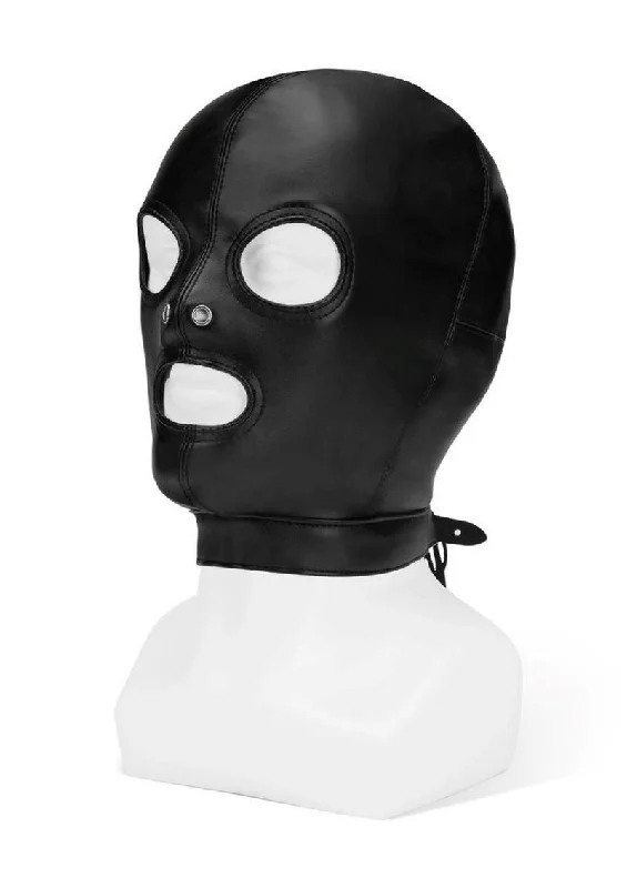 ME YOU US Hood with Eyes Nose Mouth Pu Leather Bondage Hood