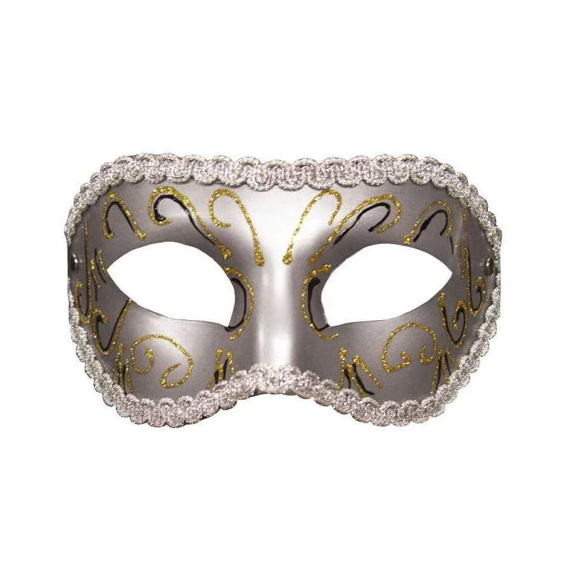 Sex & Mischief Grey Masquerade Mask