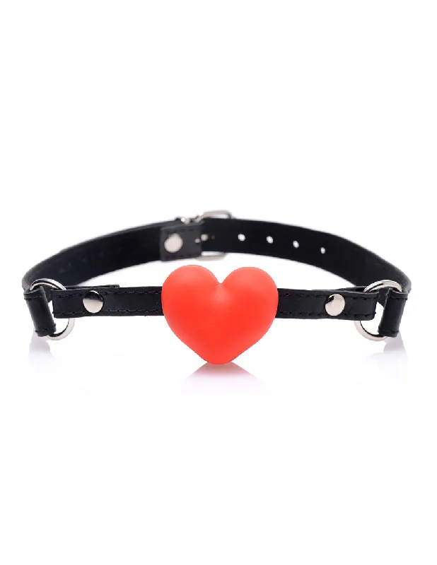 XR Brands Gag Silicone Heart Red