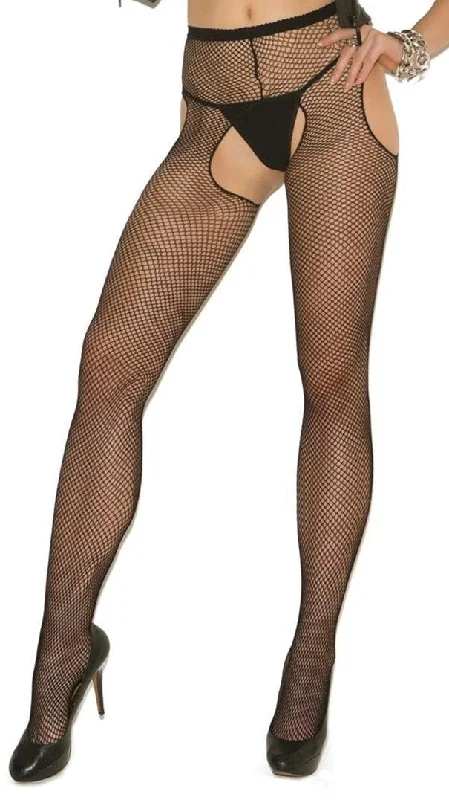 Plus Size Fishnet Suspender Pantyhose