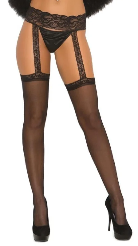 Sheer Garter Belt Stockings