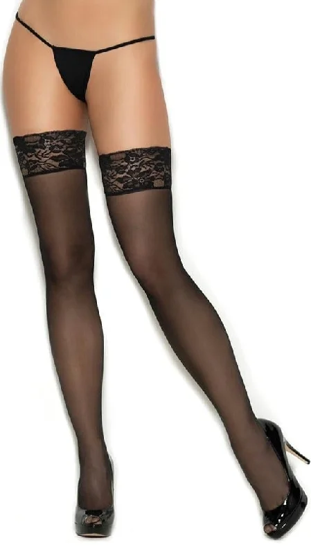 Sheer Thigh Highs with Stay Up Lace