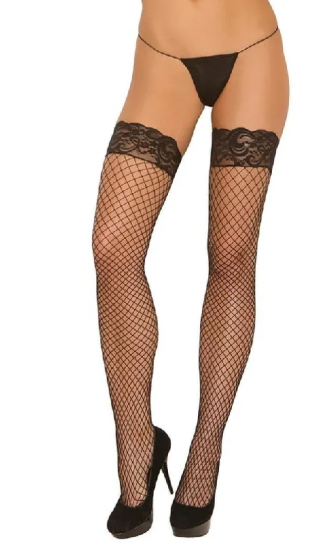 Stay Up Diamond Net Thigh High Stockings