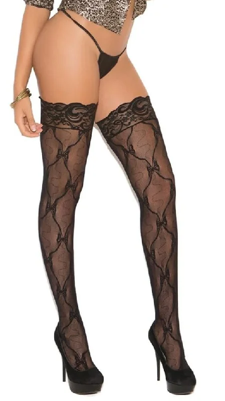 Stay Up Lace Thigh Highs with Back Seam