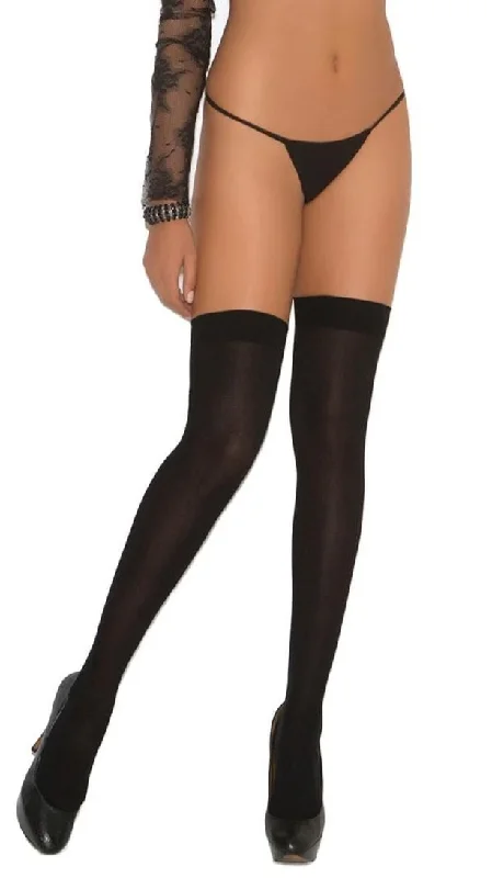 Thigh Highs with Bow & Lace Trim